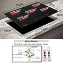 AMZCHEF Induktionskochfeld 5 Zonen Einbau-Induktionskochfeld YL-IF7226S-2B2B3B2B2B