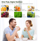 AMZCHEF Slow Juicer Entsafter Gemüse und Obst Profi Entsafter mit Ruhiger Motor & Umkehrfunktion & Saftkanne & Reinigungsbürste